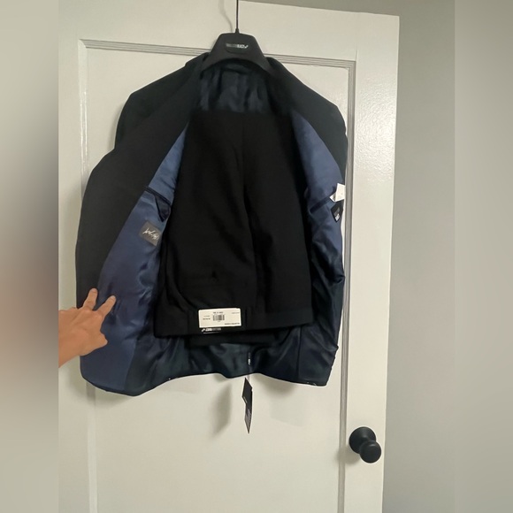 38S 2Pc Suit Men's Navy Blue William Rast Blazer & Pants - Picture 4 of 15